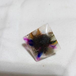 Vintage Adjustable Colorful Lucite Ring